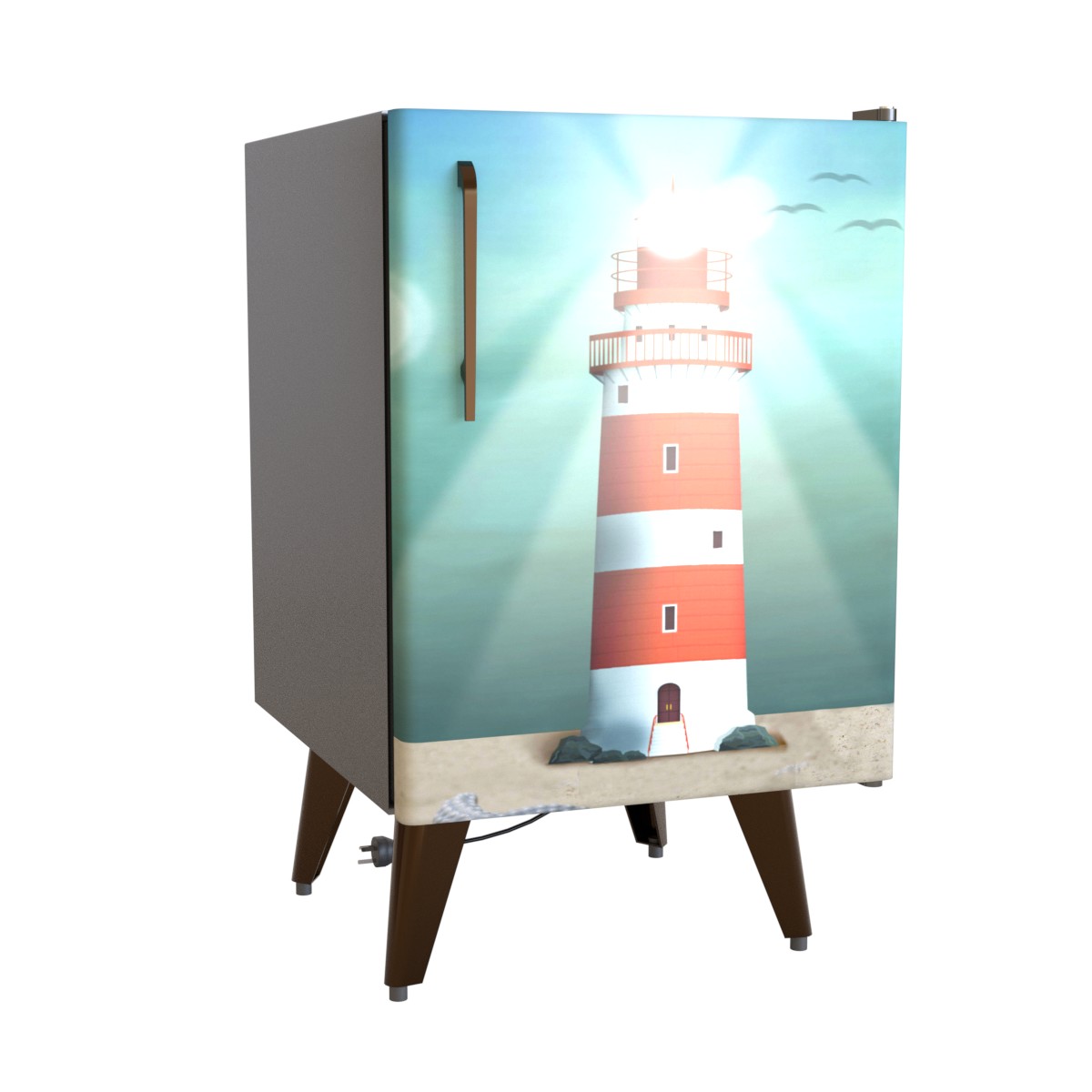 Leuchtturm Kühlschrankfolie Kühlschrank Aufkleber1 2D 65x80