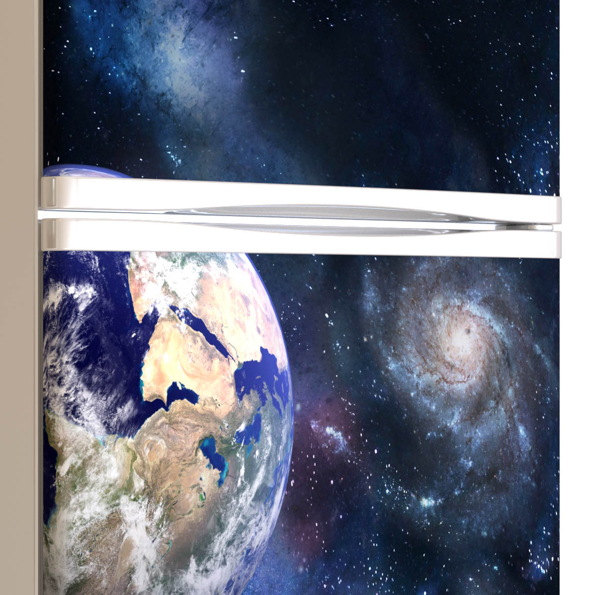 Weltall Kühlschrankfolie Kühlschrank Aufkleber Detailansicht