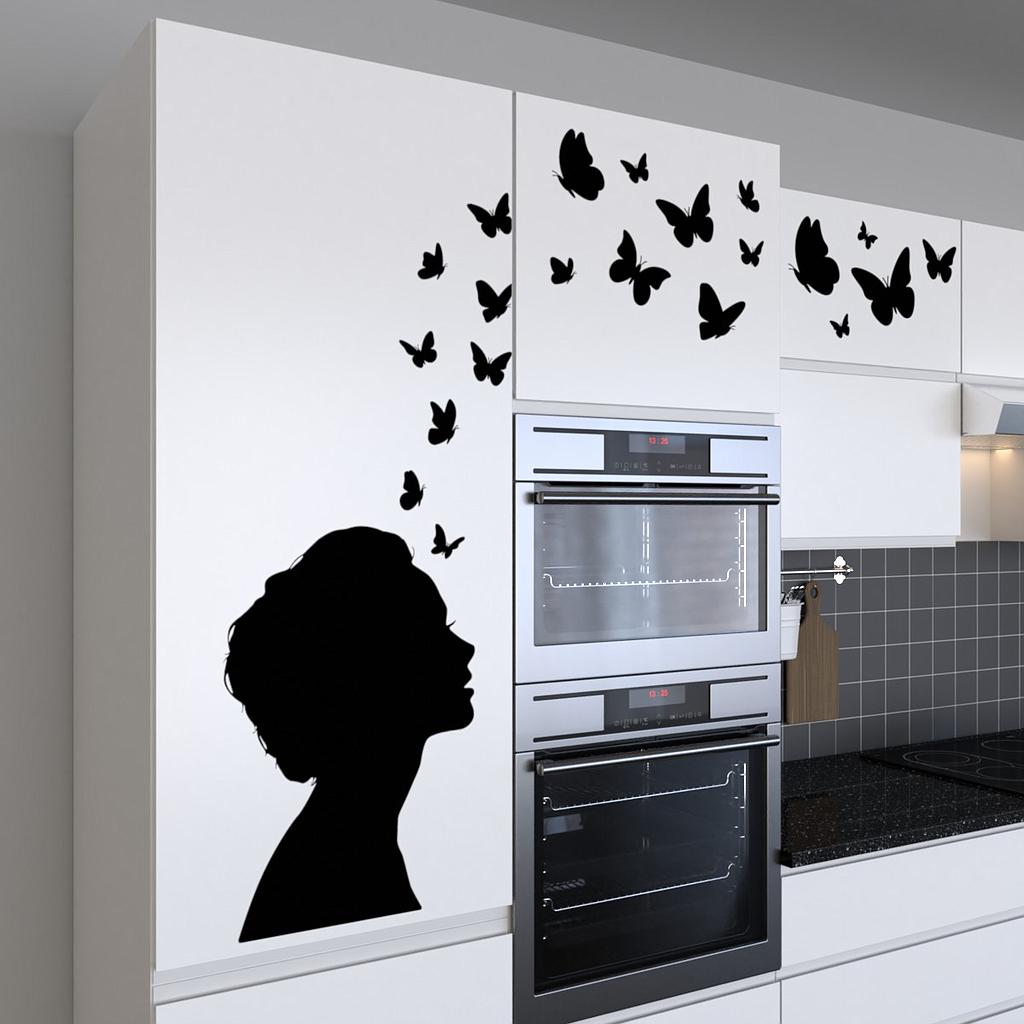 Butterfly Design Küchenfolie selbstklebend Wandtattoo Möbelfolie