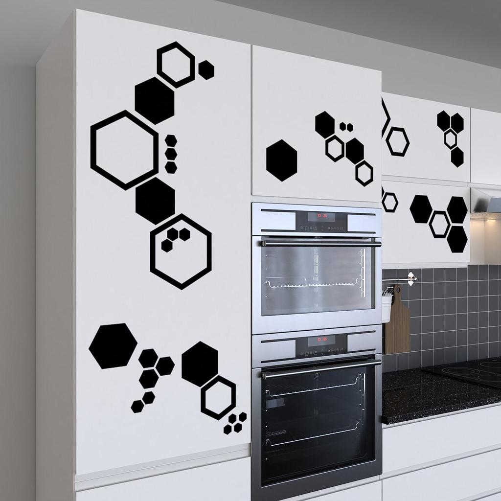 Hexagon Design Küchenfolie selbstklebend Wandtattoo Möbelfolie