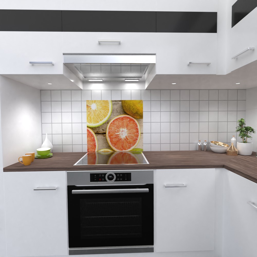 Citrusfrüchte Design Küchenrückwandd selbstklebend Wandtattoo für Fliesenspiegel