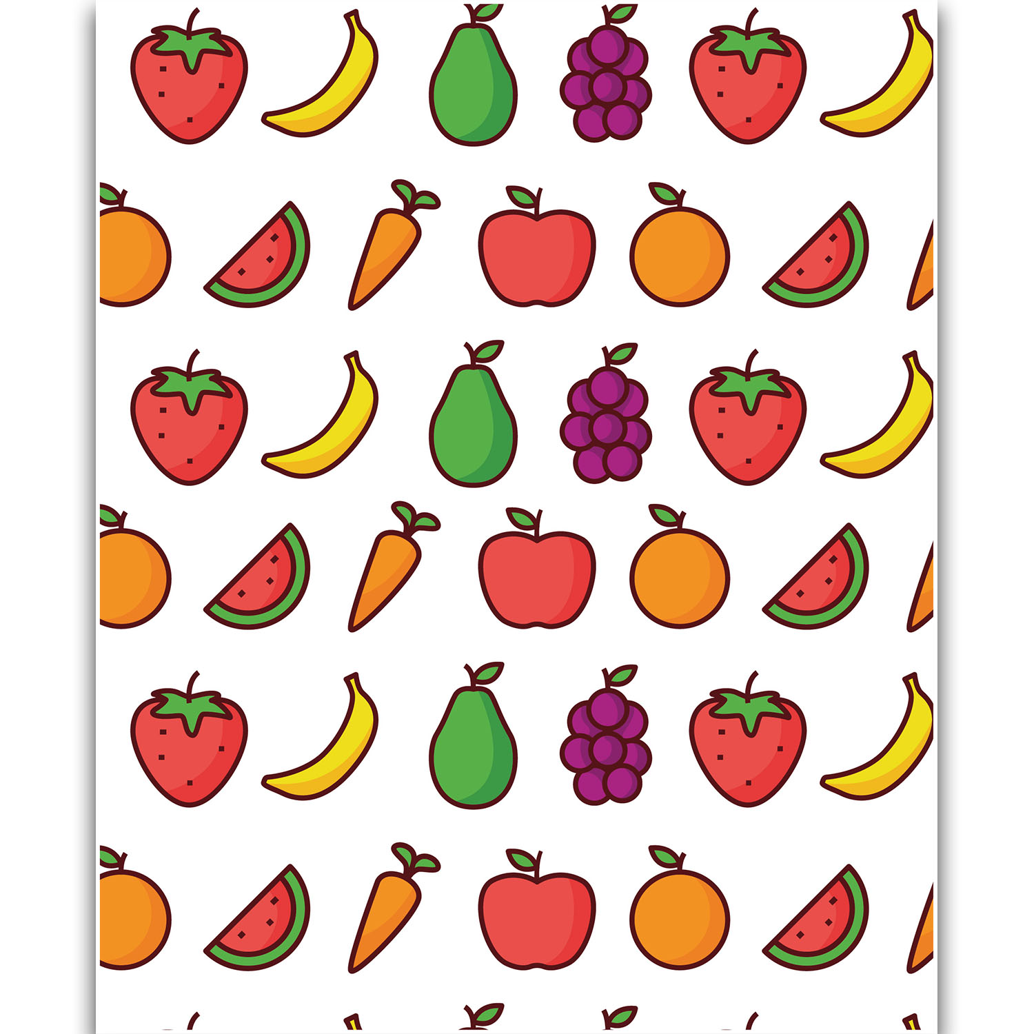 Fruits Design Kühlschrankfolie selbstklebend Wandtattoo