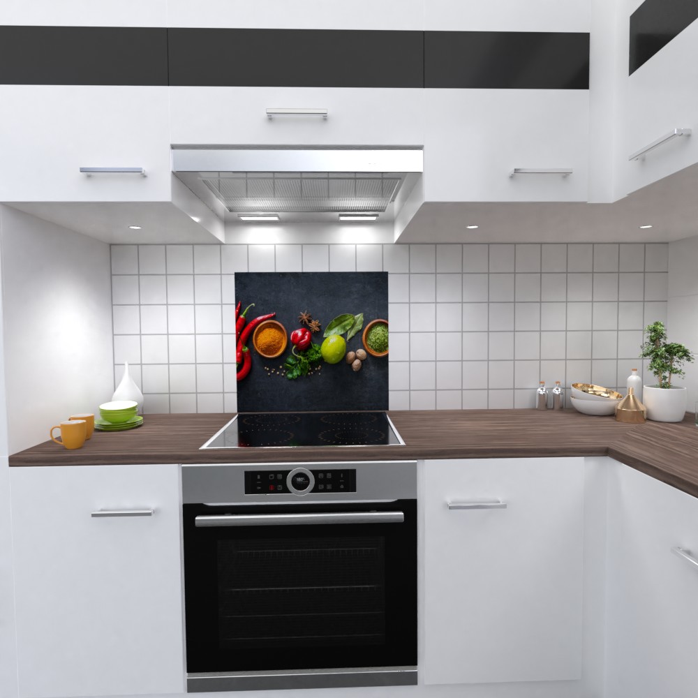 Gewürze Design Küchenrückwand selbstklebend Wandtattoo für Fliesenspiegel