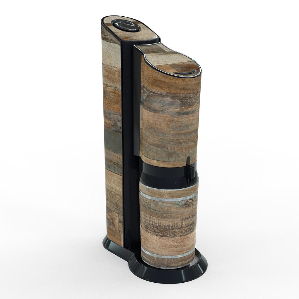 Sodastream Aufkleber Design Holzstruktur