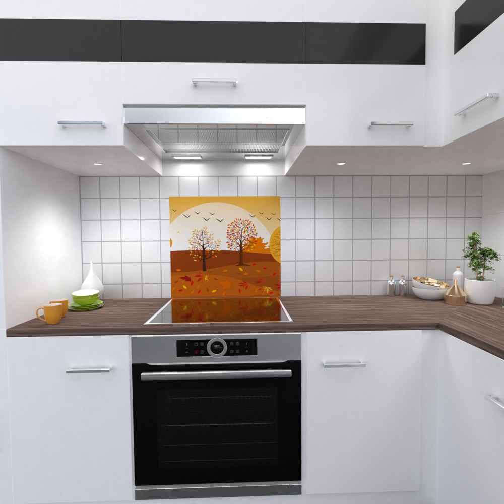 Autumn Panorama Küchenrückwand selbstklebend Wandtattoo für Fliesenspiegel