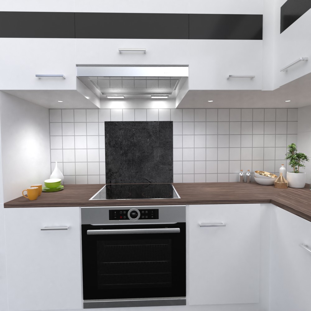 Beton dunkel Design Küchenrückwand selbstklebend Wandtattoo für Fliesenspiegel