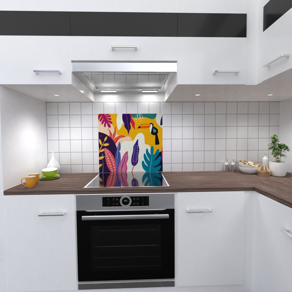 Brazil Animals Design Küchenrückwand selbstklebend Wandtattoo für Fliesenspiegel