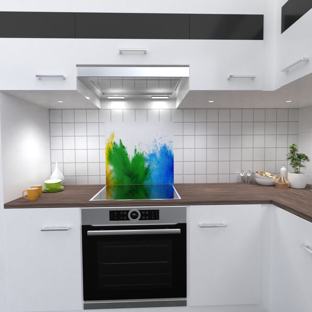Rainbow Paint Küchenrückwand selbstklebend Wandtattoo für Fliesenspiegel