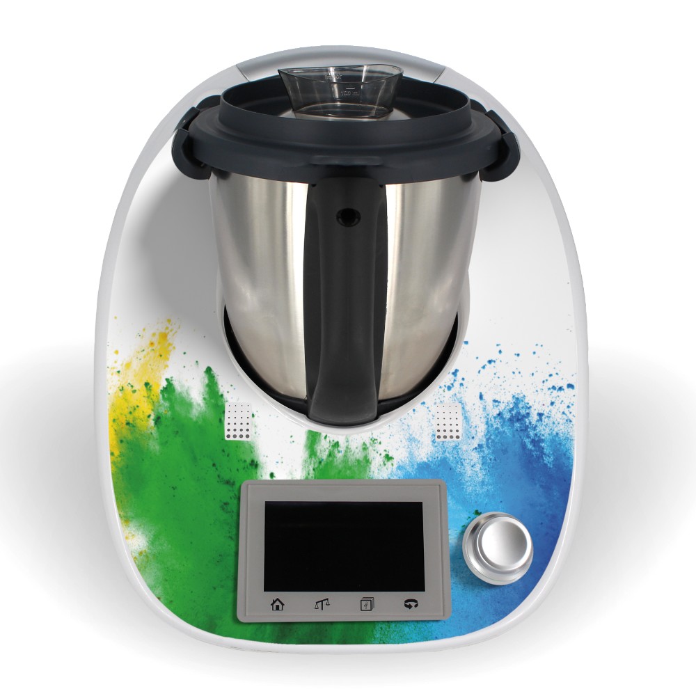 Aufkleber für Thermomix TM5 Sticker Vorwerk Rainbow Paint Design Folie Tattoo