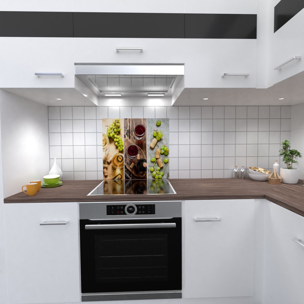 Weinkollage Küchenrückwand selbstklebend Wandtattoo für Fliesenspiegel