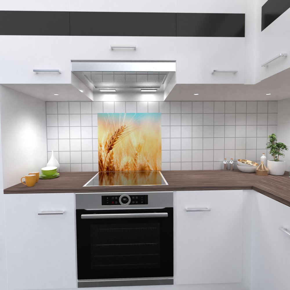 Weizen Design Küchenrückwand selbstklebend Wandtattoo für Fliesenspiegel