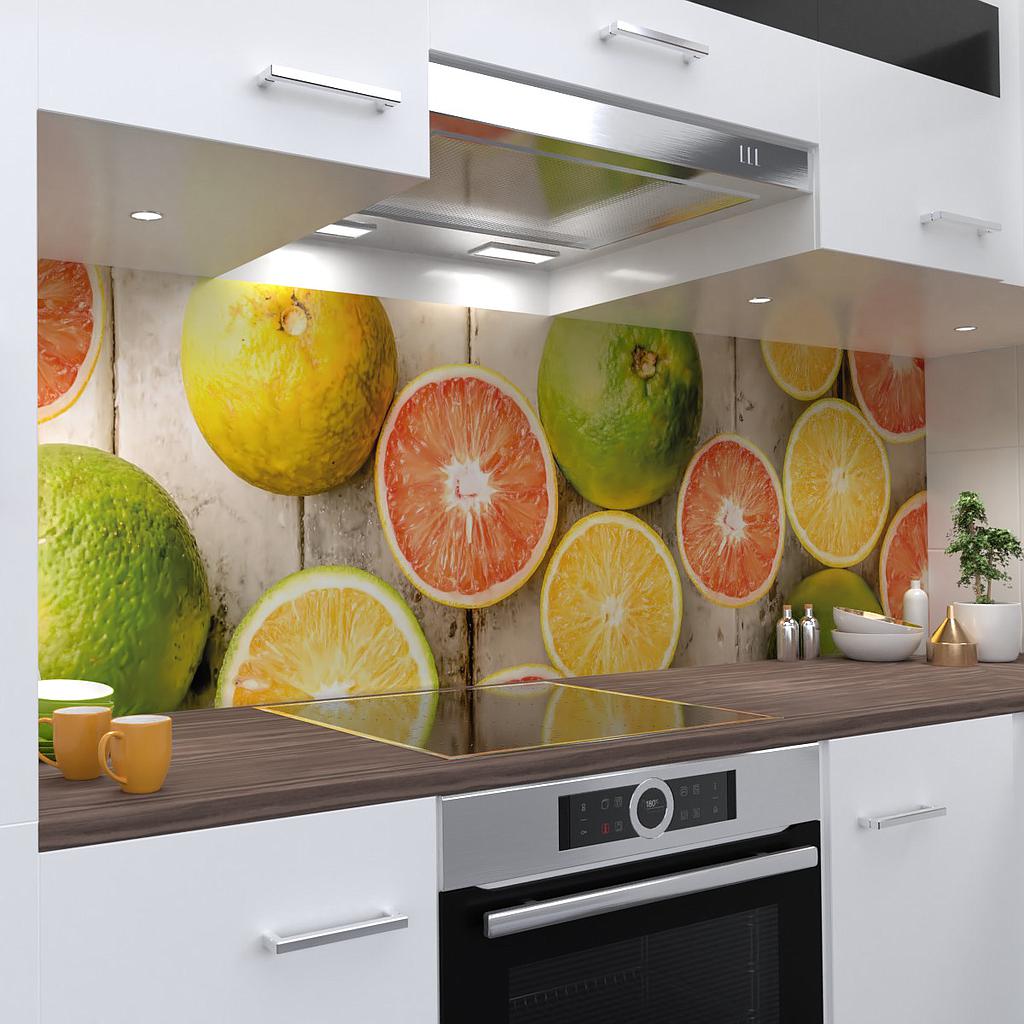 Citrusfrüchte Design Küchenrückwandd selbstklebend Wandtattoo für Fliesenspiegel