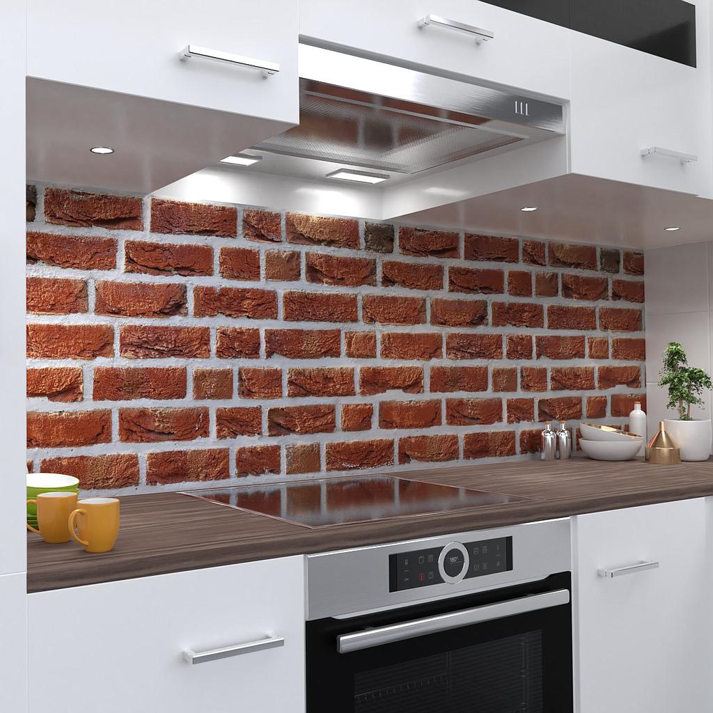 Steinmauer3 Küchenrückwand selbstklebend Wandtattoo für Fliesenspiegel