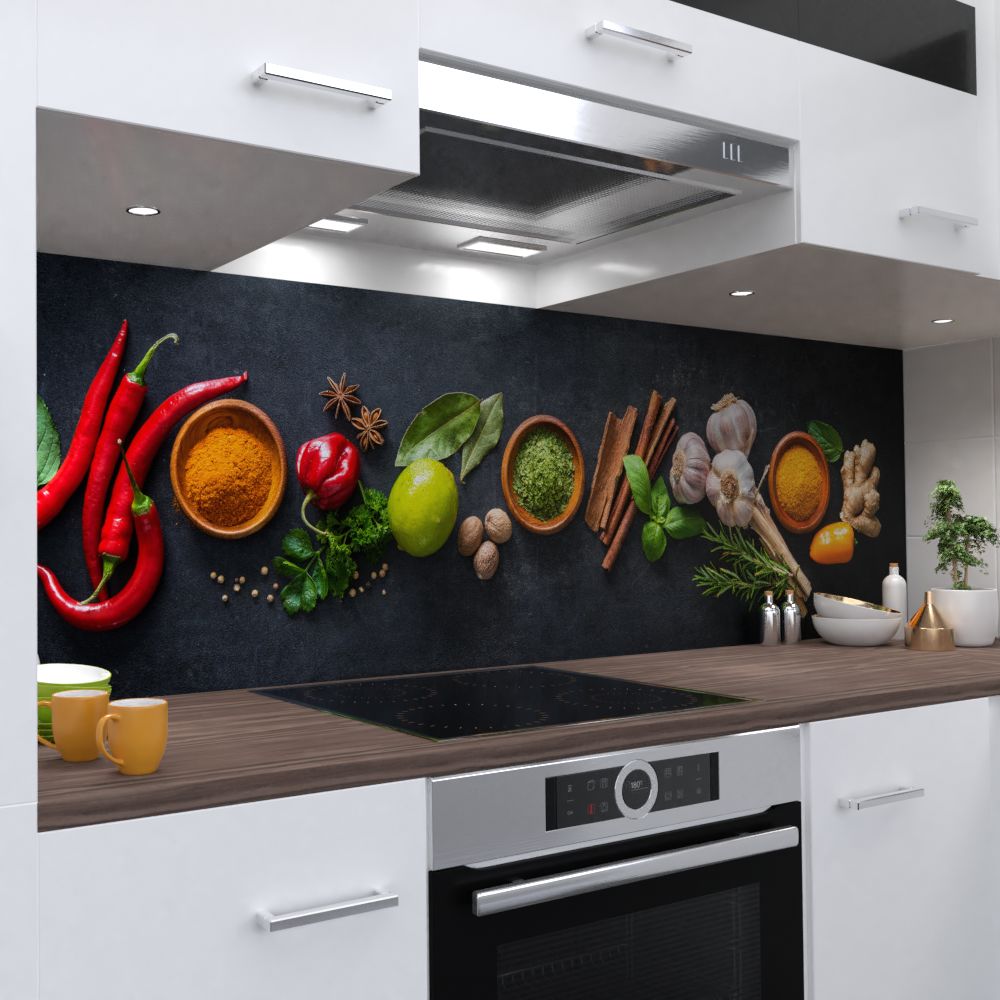Gewürze Küchenrückwand selbstklebend Wandtattoo für Fliesenspiegel