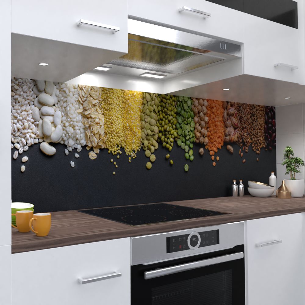 Hülsenfrüchte Design Küchenrückwand selbstklebend Wandtattoo für Fliesenspiegel