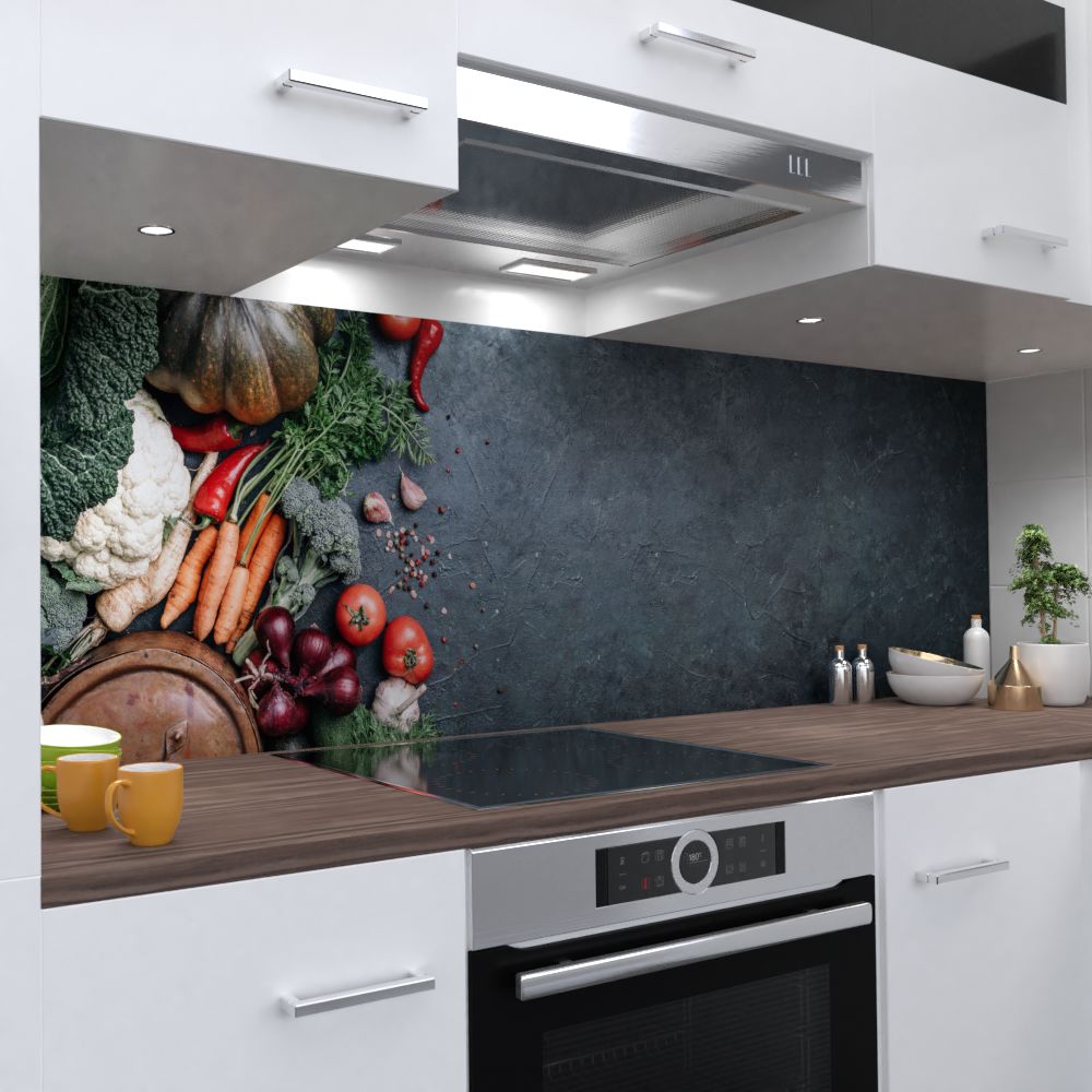 Suppengrün Küchenrückwand selbstklebend Wandtattoo für Fliesenspiegel
