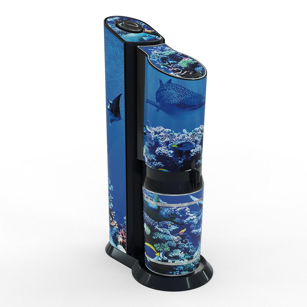 [K00966-03-19] Sodastream Aufkleber Design Korallenriff selbstklebende Folie