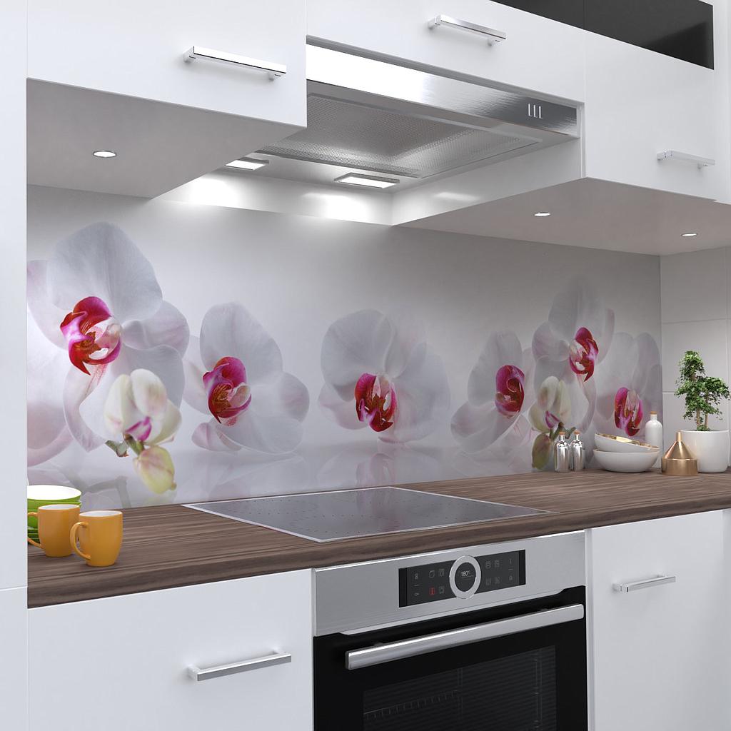 Orchidee Küchenrückwand selbstklebend Wandtattoo für Fliesenspiegel