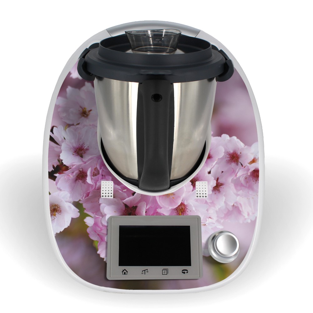 [K01704-03-25] Aufkleber für Thermomix TM5 Sticker Vorwerk Cherryblossom Design Folie Tattoo