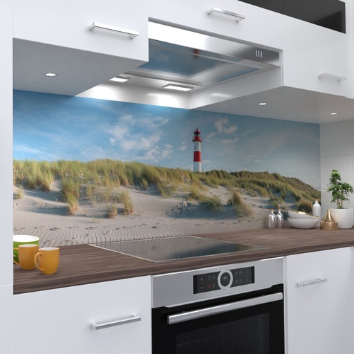 Leuchtturm Sylt Küchenrückwand selbstklebend Wandtattoo für Fliesenspiegel