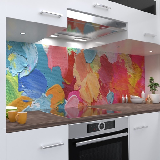 Watercolor2 Design Küchenrückwand selbstklebend Wandtattoo für Fliesenspiegel