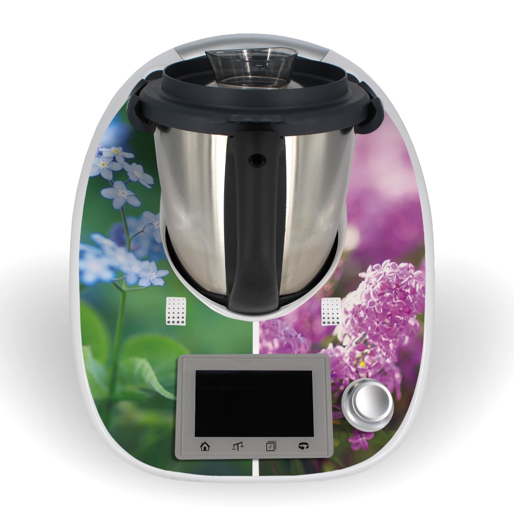 Aufkleber für Thermomix TM5 Sticker Vorwerk Flower Collage Design Folie Tattoo