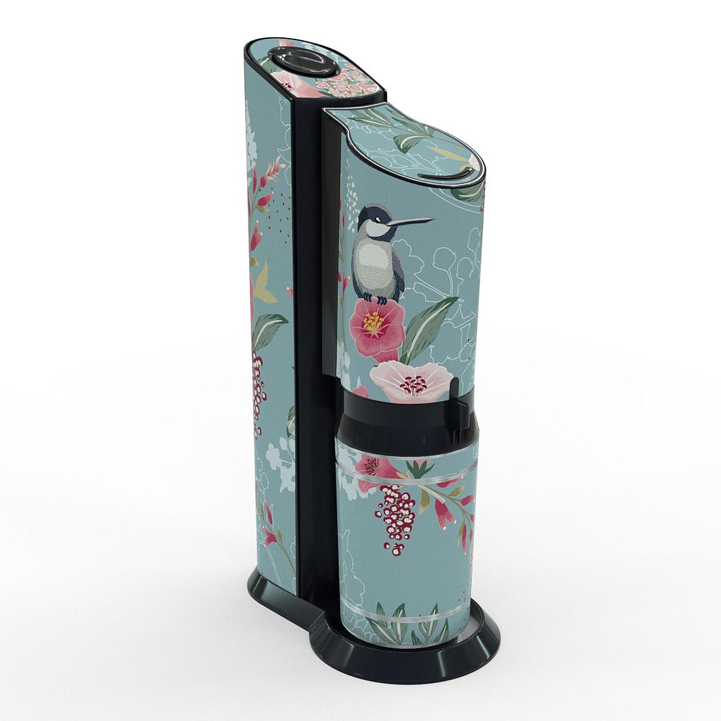 [K02254-03-19] Sodastream Aufkleber Design Birds And Flowers selbstklebende Folie