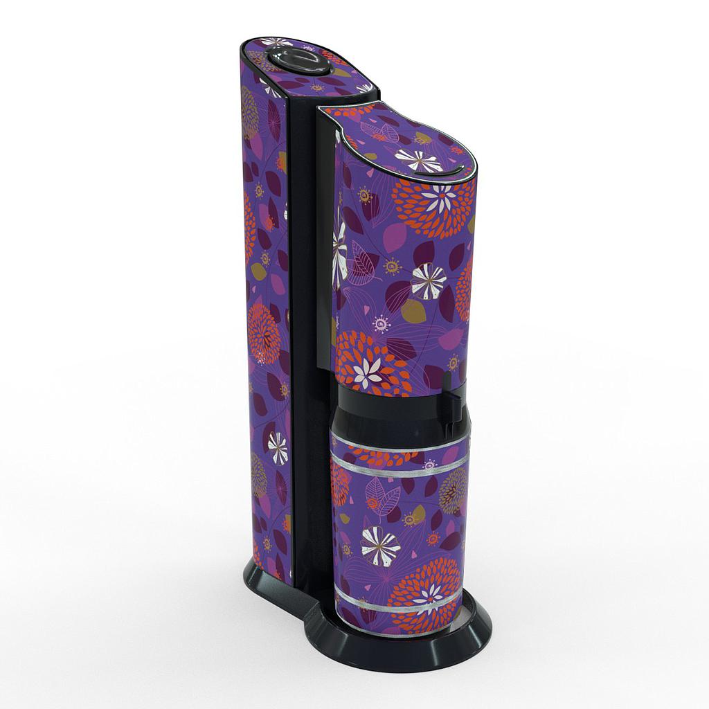 [K02256-03-19] Sodastream Aufkleber Design Floral Pattern 10 selbstklebende Folie